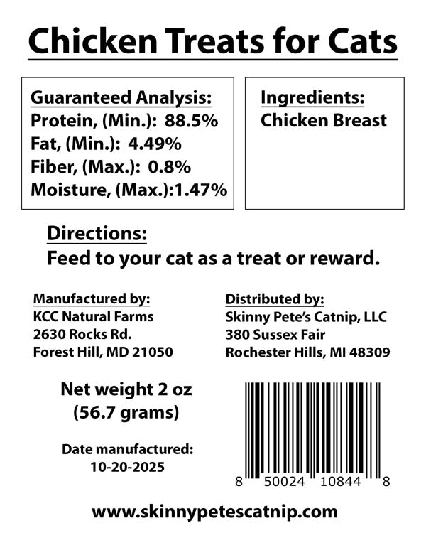 Chicken Treats for Cats - Skinny Pete's Catnip