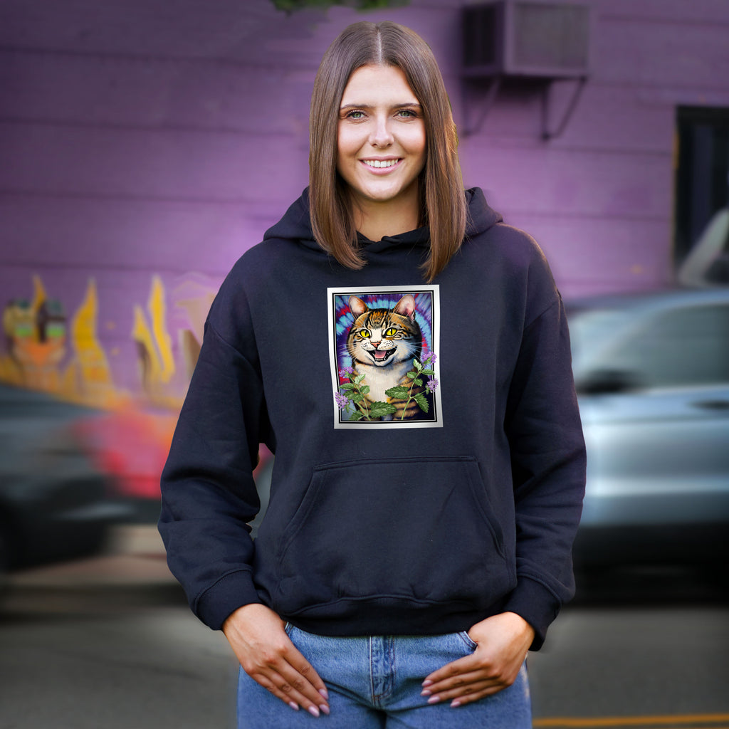 Premium Unisex "Hippie Cat" Pull Over Hoodie - Skinny Pete's Catnip