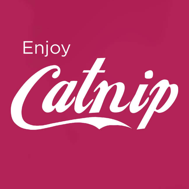 District Made "Enjoy Catnip" Red Frost Tee for her - Skinny Pete's Catnip