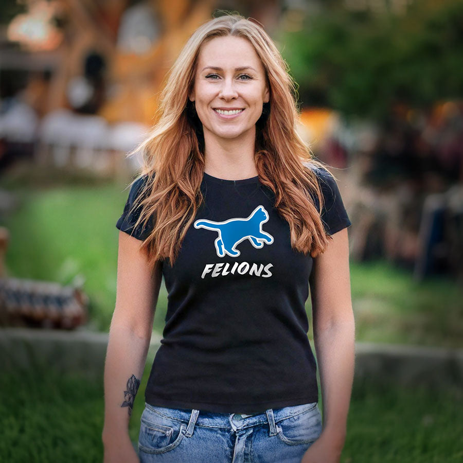 District Made Women's VIP "FELIONS" Charcoal Tee - Skinny Pete's Catnip
