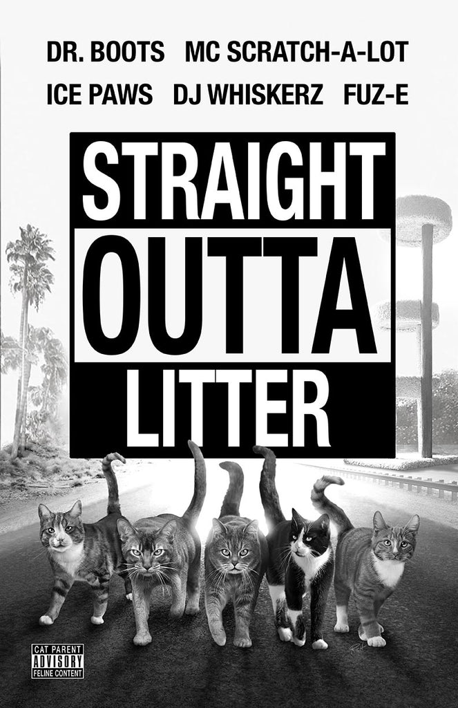 Premium Unisex "Straight Outta Litter" Pull Over Hoodie - Skinny Pete's Catnip