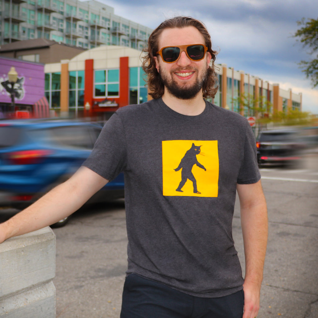 District Made Unisex VIP "Catsquatch" Charcoal Tee - Skinny Pete's Gourmet Catnip