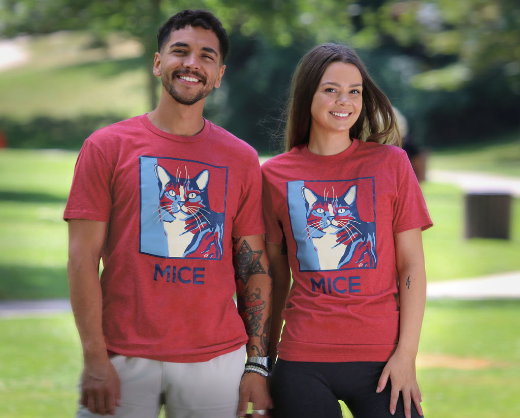 Bella-Canvas "MICE" Red Frost Tee for her - Skinny Pete's Catnip