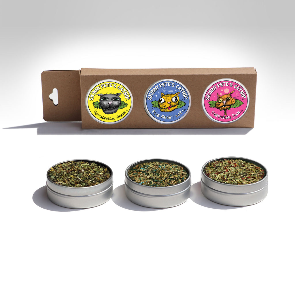 Three Piece Gourmet Catnip Gift Set - Skinny Pete's Gourmet Catnip