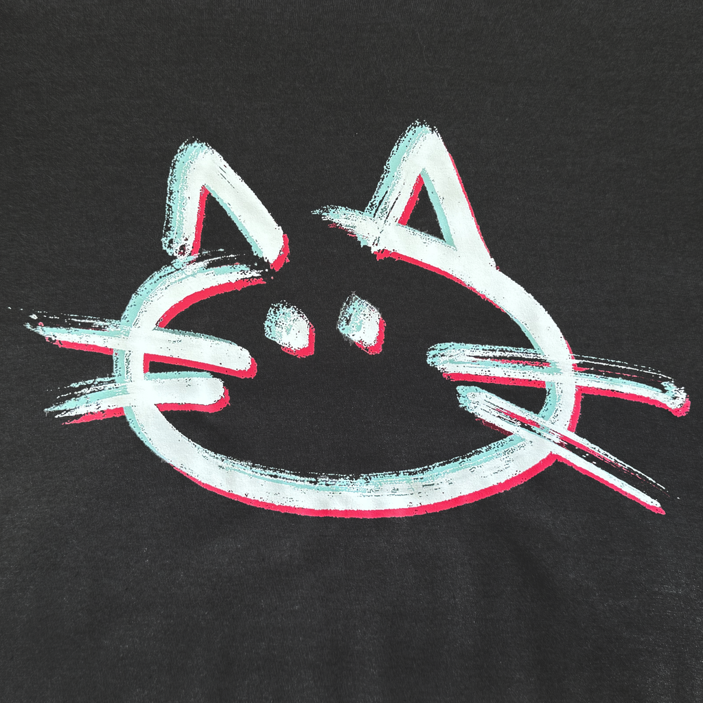District Made Unisex VIP "3D Cat" Black Frost Tee