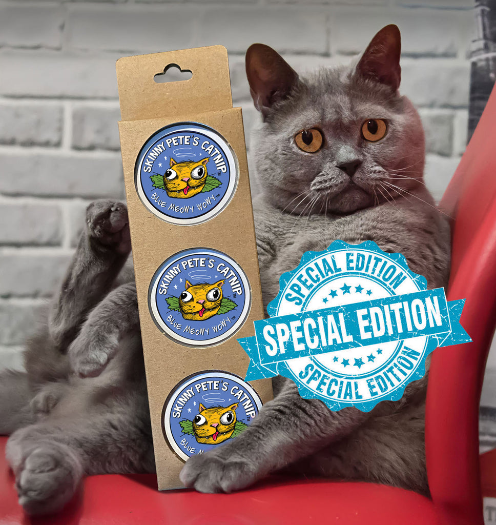 All Blue Three Piece Gourmet Catnip Gift Set - Skinny Pete's Catnip