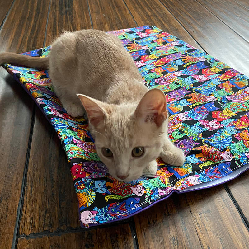 "Colorful" Cat Mat/Catnip Bundle - Skinny Pete's Catnip