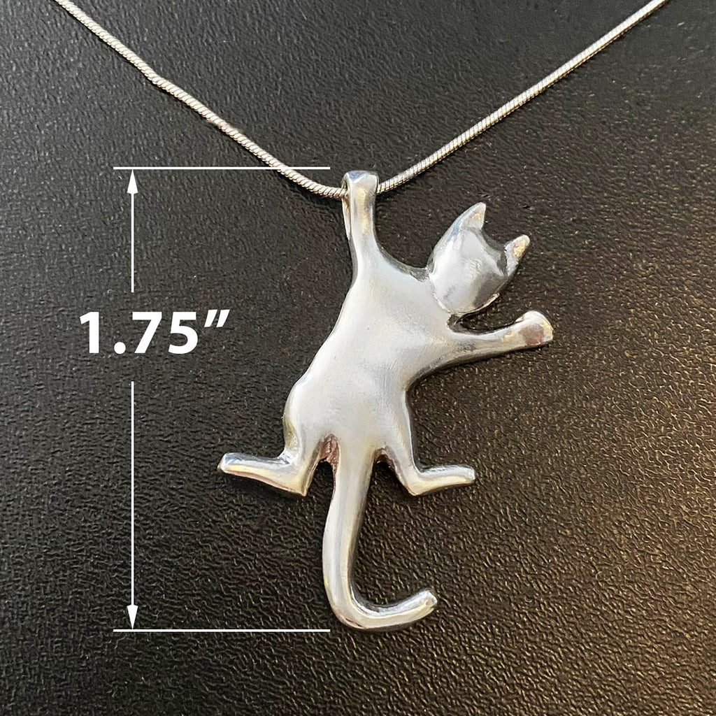 Solid Sterling Silver Cat Necklace - Skinny Pete's Catnip