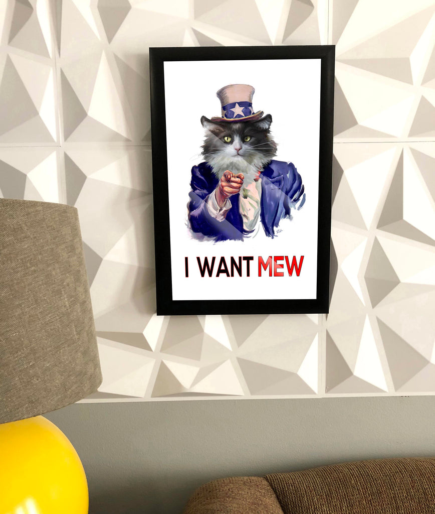Poster, “I WANT MEW” - Skinny Pete's Gourmet Catnip